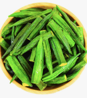 Fresh Okra in Basket