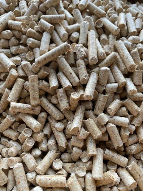 Wood Pellet Briquette Close-up
