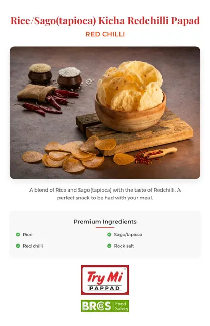 Redchilli Rice Papad