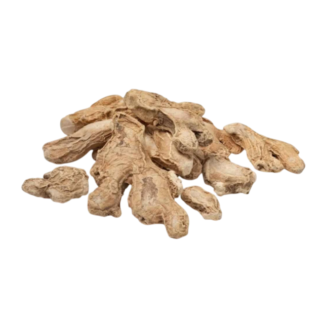 Dried ginger in packaging