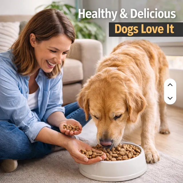 Premium Dry Dog Kibble Food Product Image