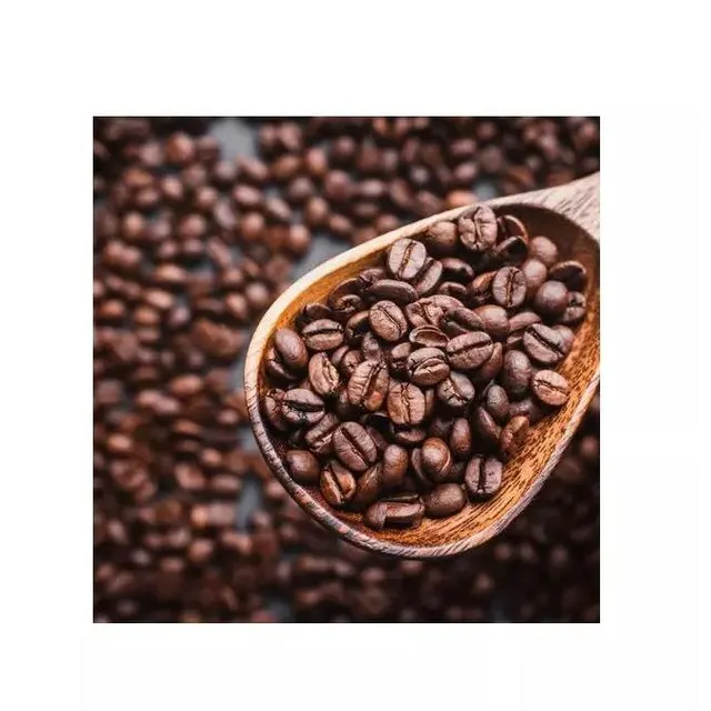 Golden-brown Roasted Coffee Beans in Bulk