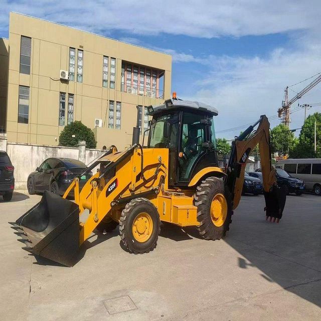 CAT 420F Backhoe Loader - Front View
