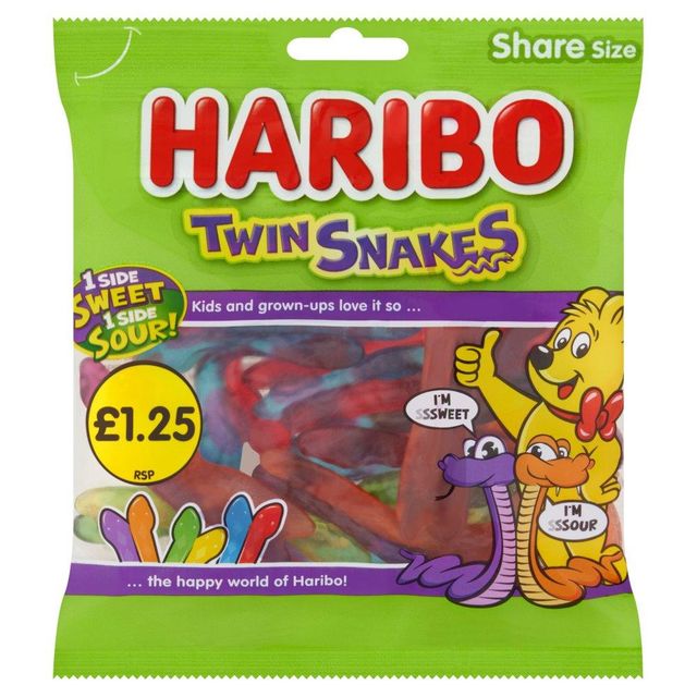 HARIBO Twin Snakes Fruit Flavour Gum Jelly Sweets