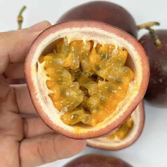 Fresh Purple Ripe Passion Fruits Image 1