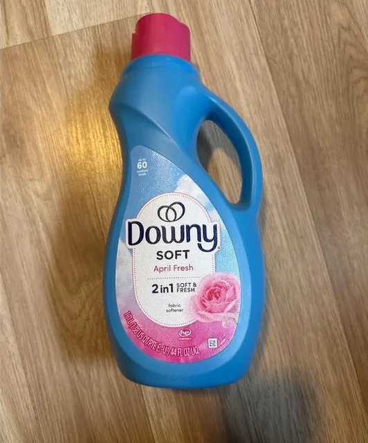 Downy Bottle displayed on table