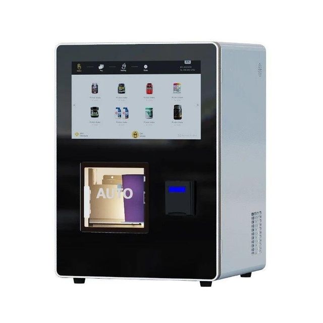 Internal compartments of protein shake vending machine