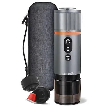 CONQUECO Compact Travel Espresso Machine with handle