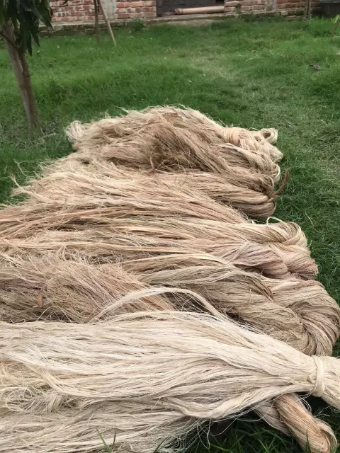 Spools of banana fiber yarn