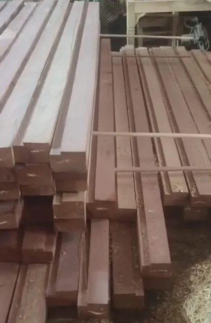 Teakwood door frame close-up