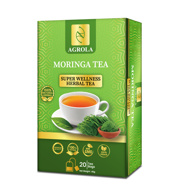 Agrola Ceylon Moringa Herbal Tea - Front View