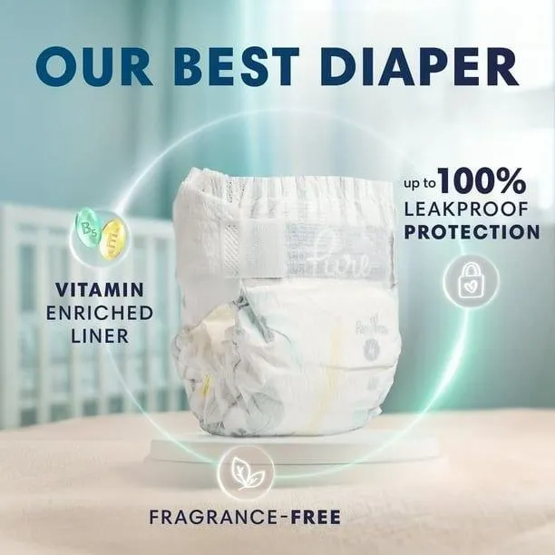 Pampers Pure Baby Diapers Size 0 Pack Image 3