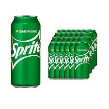 Sprite Classic Soda 16 oz cans stacked