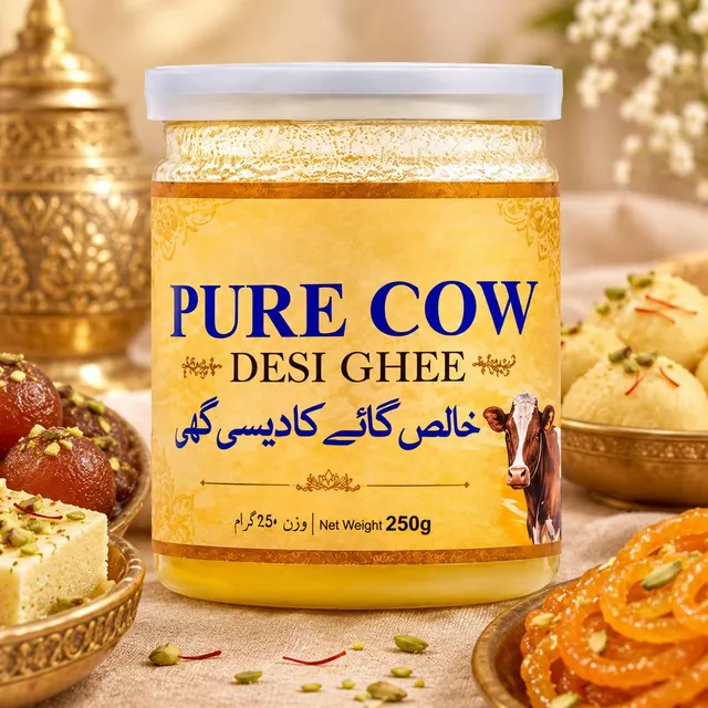 Close-up of creamy ghee texture