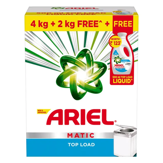 Bulk Ariel Detergent Powder Bags Stacked