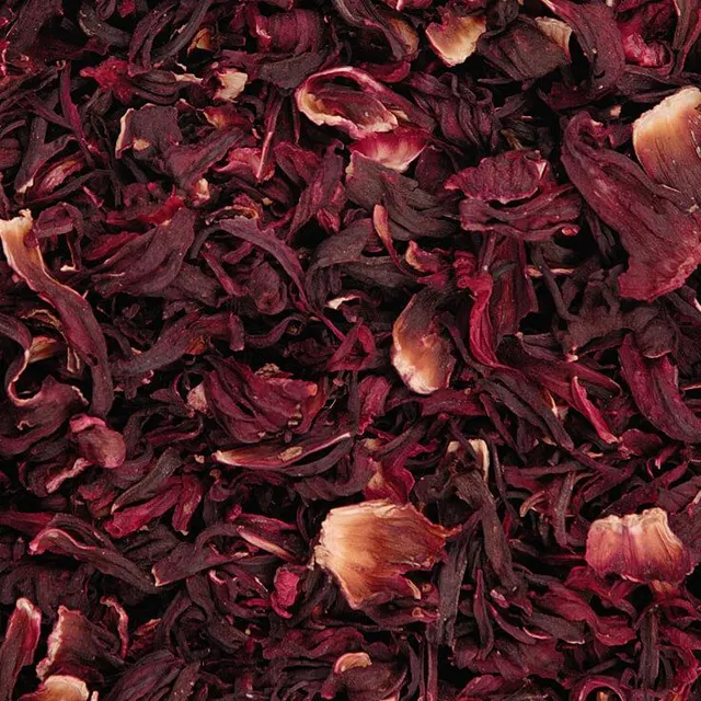 Close detail of dried hibiscus petals