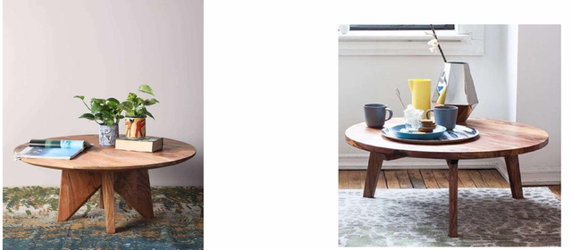 Mango Wood Round Coffee Table