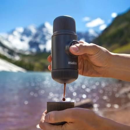 Wacaco Nanopresso Portable Espresso Maker in action
