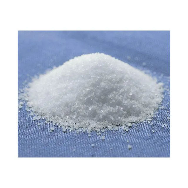 Close up of granular white sugar crystals