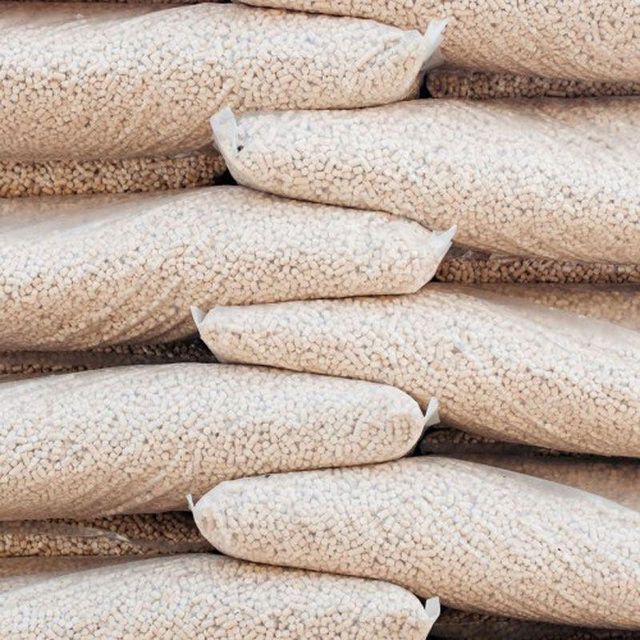Hardwood Pellets in Packaging