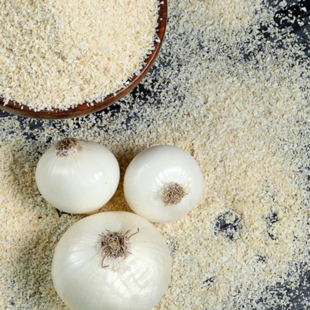 White Onion Flakes Close-up