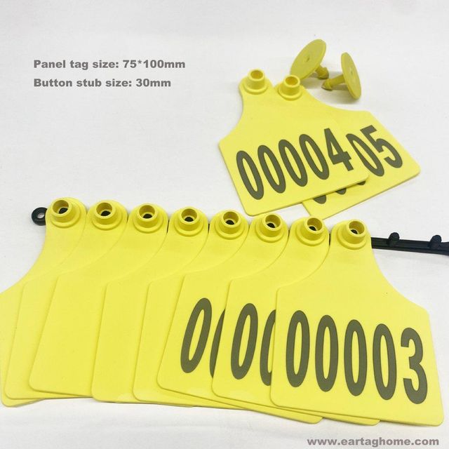 Custom Printed Cow Ear Tag with Metal Pin