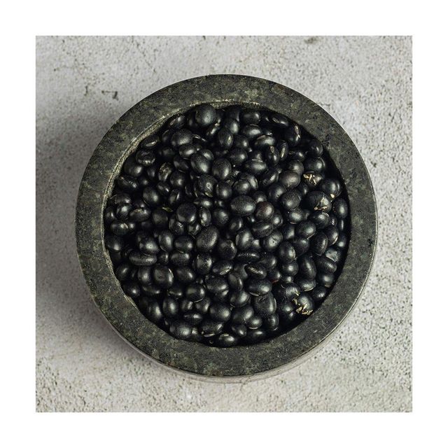 Fresh black kidney beans in natural packaging