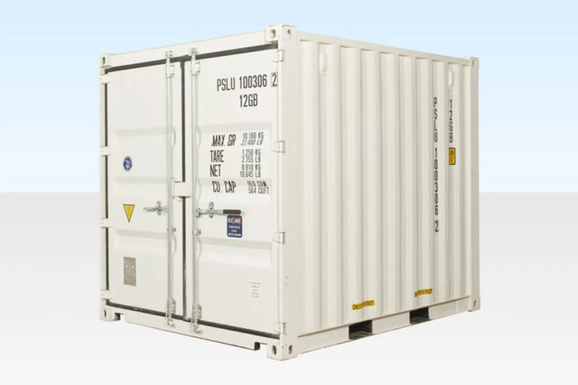 10ft One Trip Shipping Container - Side View