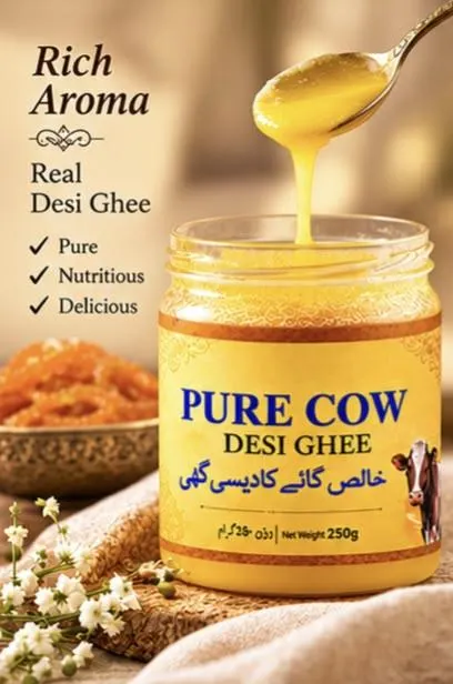 Opened container of Desi Ghee