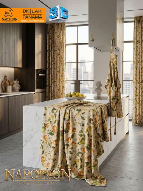 Waterproof Cotton Duck Curtain with pattern