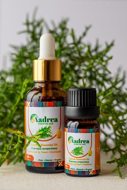 Cypress Essential Oil with Label