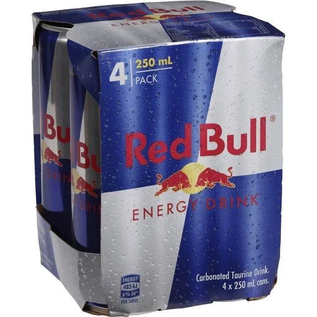 Redbull Energy Drink 250ml Can Front View