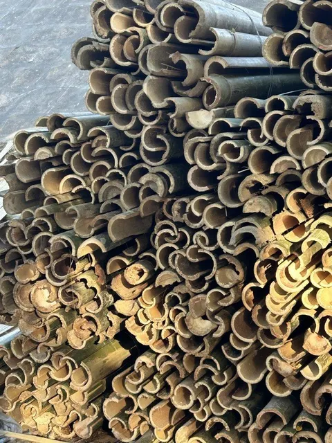 Bundles of bamboo splits ready for shipment