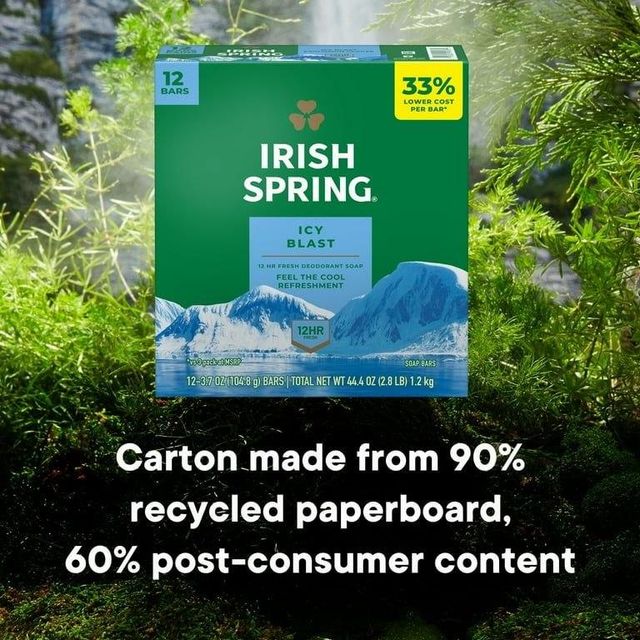 Multiple Bars of Irish Spring Icy Blast Soap