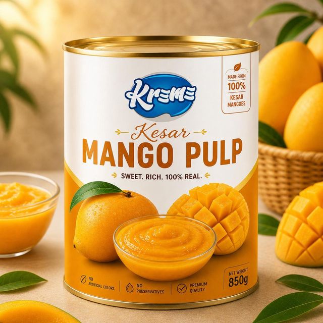 Mango Pulp Product Packaging