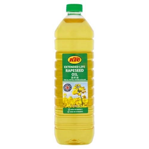 Rapeseed oil on counter