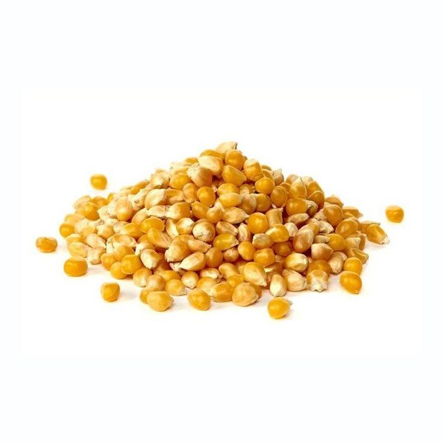 Yellow corn in industrial packaging