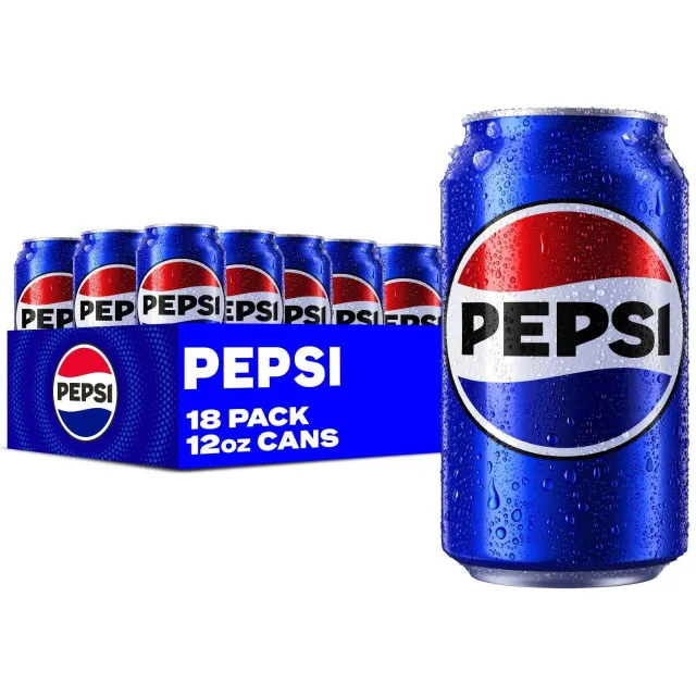 Pepsi Soda 12 oz Cans Front View