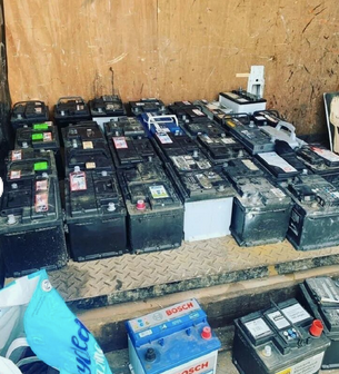 Drained Lead Battery
