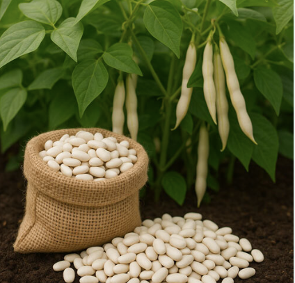 Packaged red kidney beans with label