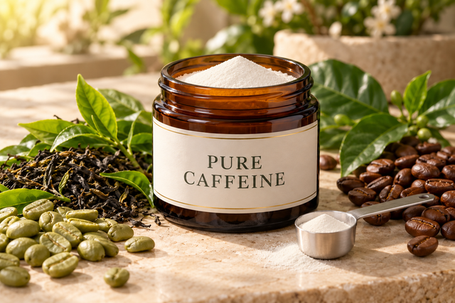 Caffeine Product in Container
