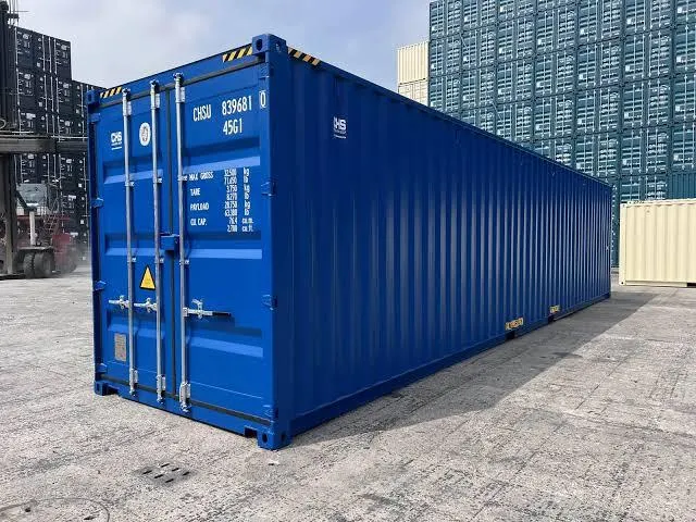Exterior view of a used 40ft cargo worthy shipping container