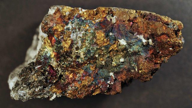 Copper ore in storage and transport