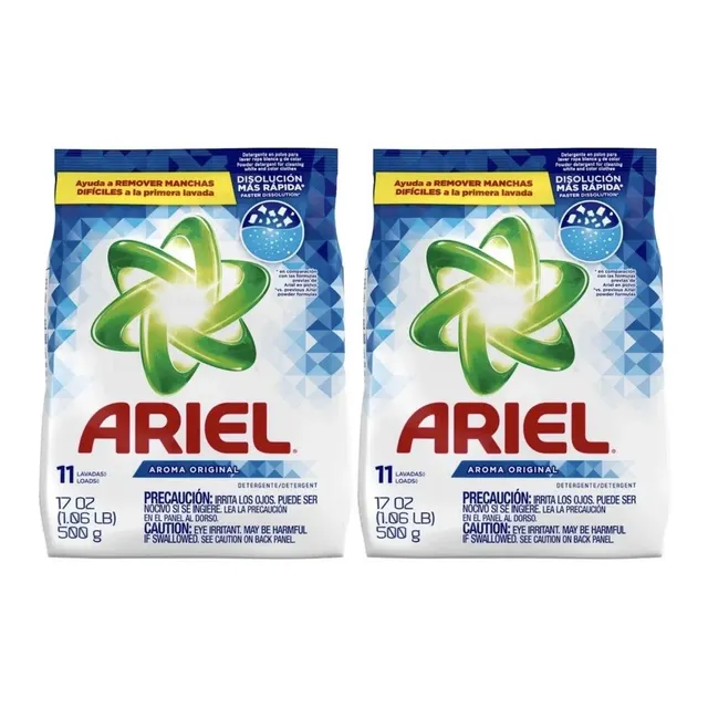 Ariel 2X Power Laundry Detergent Powder Original 500g - Product Packaging Front View