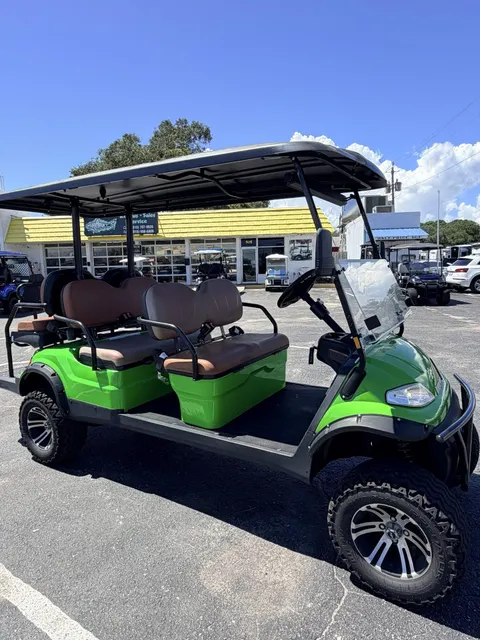 Rear View and Cargo Space of Electric Golf Buggy