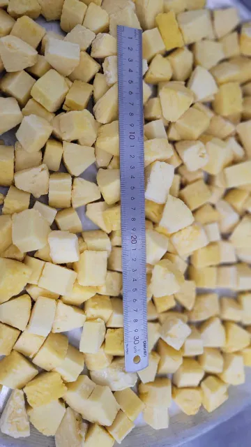 Frozen Pineapple Chunks Display
