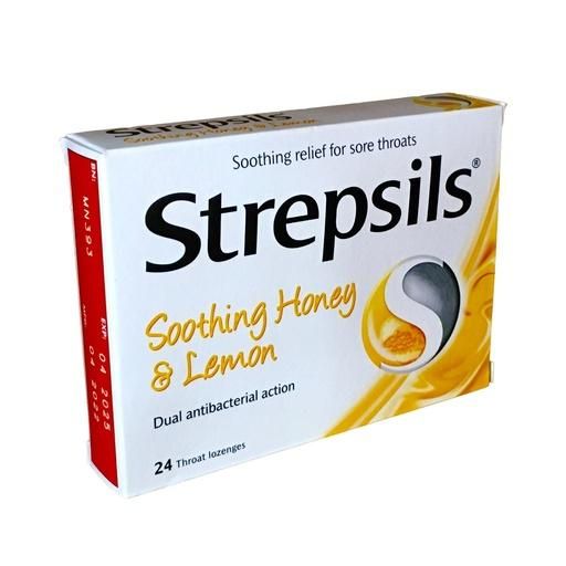 Strepsils Sore Throat Lozenge - Honey Lemon Flavor