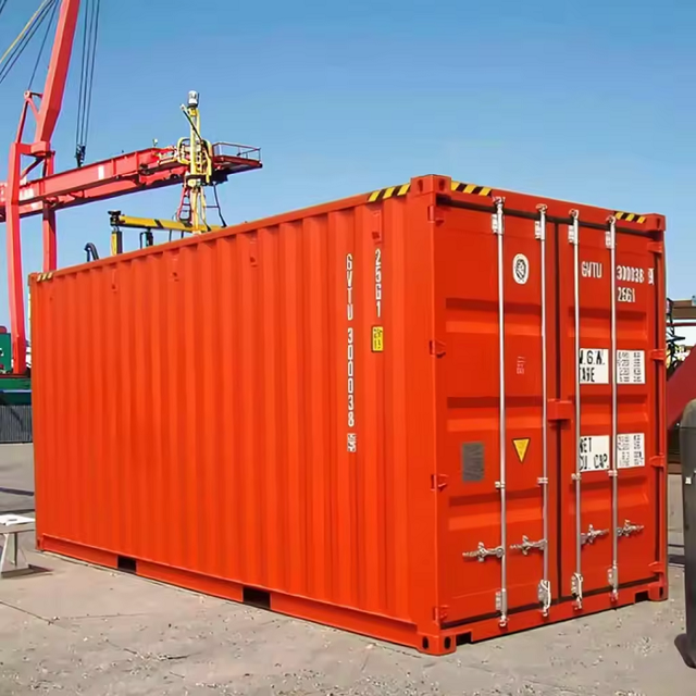 industrial cargo container with loading ramp
