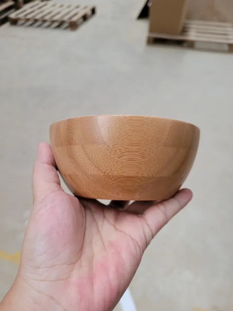 Acacia Wood Serving Bowl in Kitchen