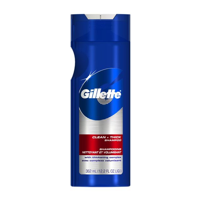 Gillette Beard Shampoo bottle with natural ingredients